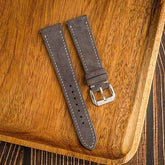 Suede leather watch strap worn on wrist, perfect fit for both men and women